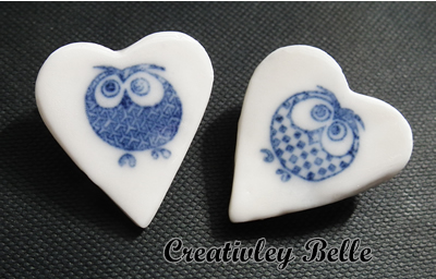 A pair of owls with their own patterns