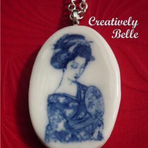 Beautiful Geisha Necklace in Southern Ice Porcelain