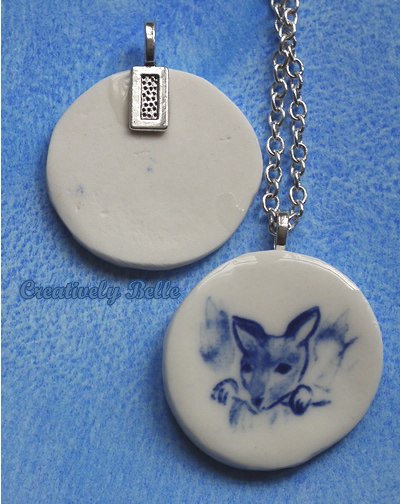 ront and Back of the circle necklace by Creatively Belle
