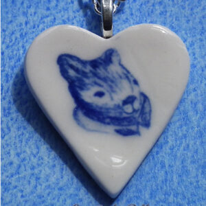 The Wombat Lord Tasman of the Gum Leaf Order heart necklace by Creatively Belle