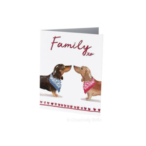 Sausage Dog Family card for dachshund lovers by Creatively Belle